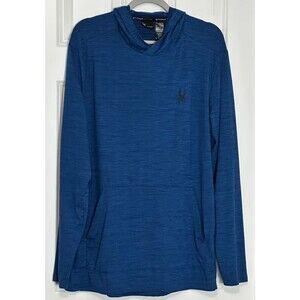 Spyder Active Hoodie Mens XL Blue Lightweight Athleisure Training Pullover
